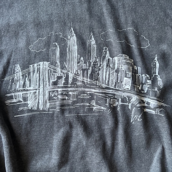 Modish Rebel Skyline Graphic Fleece Crewneck - Picture 2 of 5